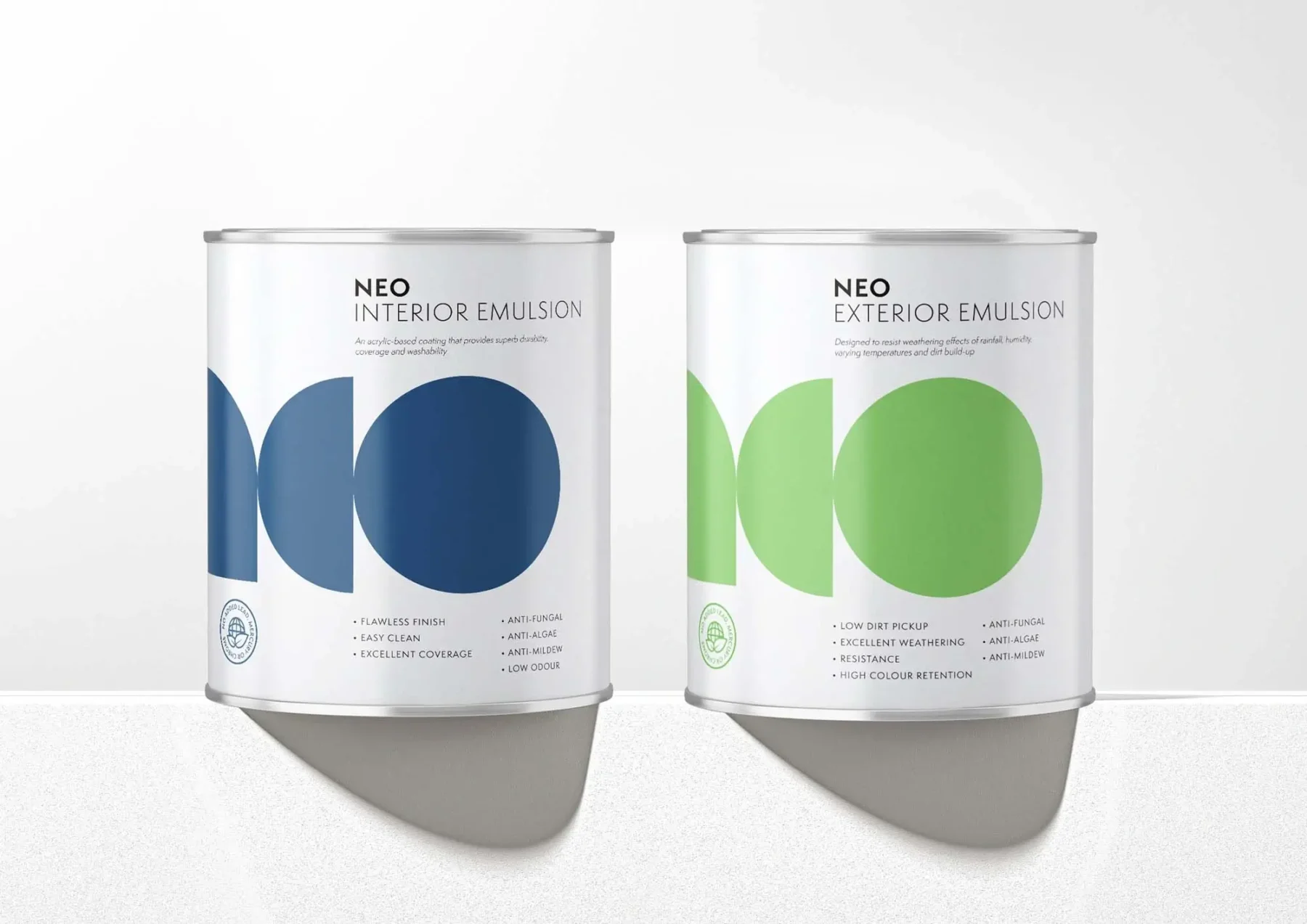 Two cans of Neo paint