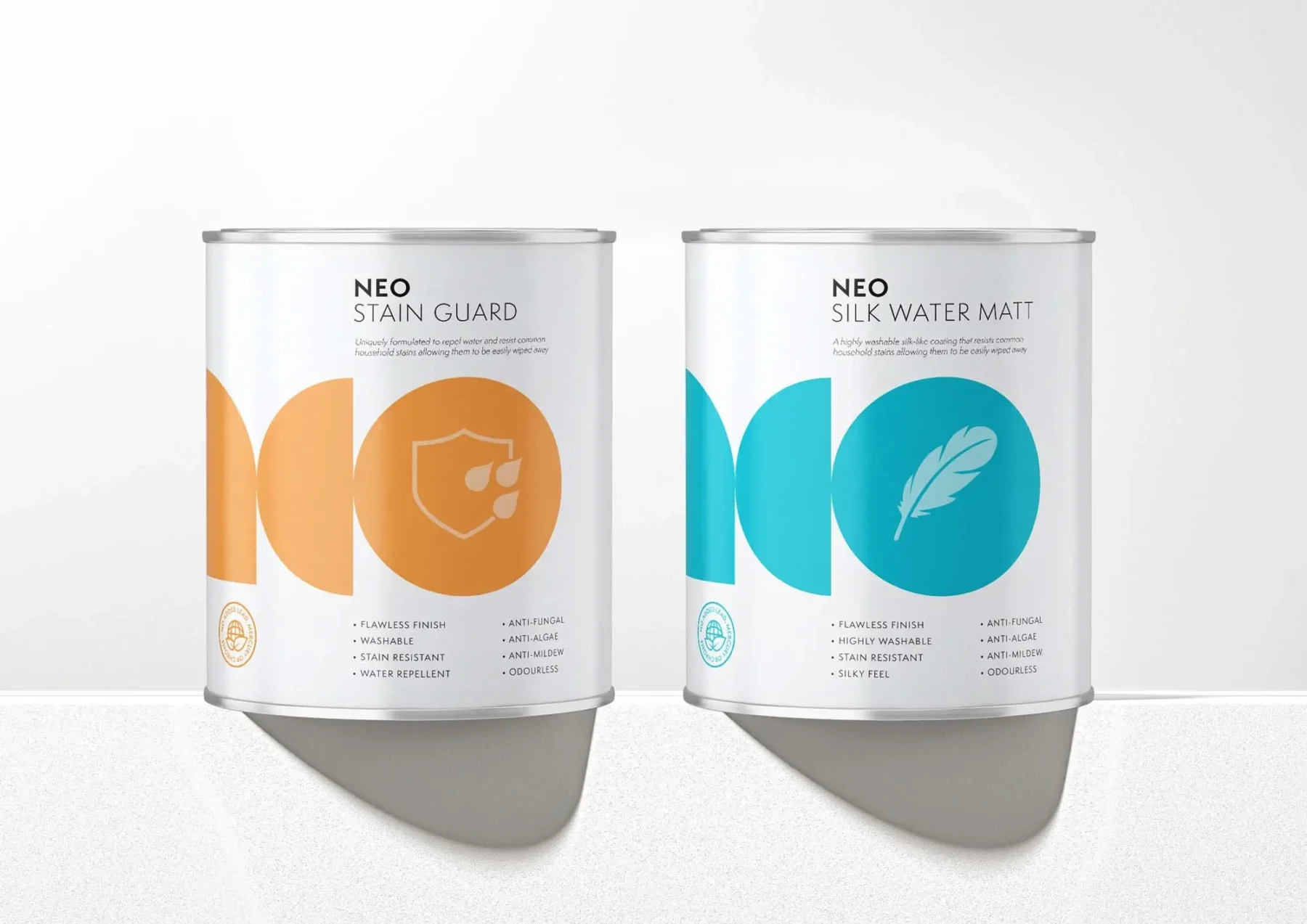 Two cans of Neo paint