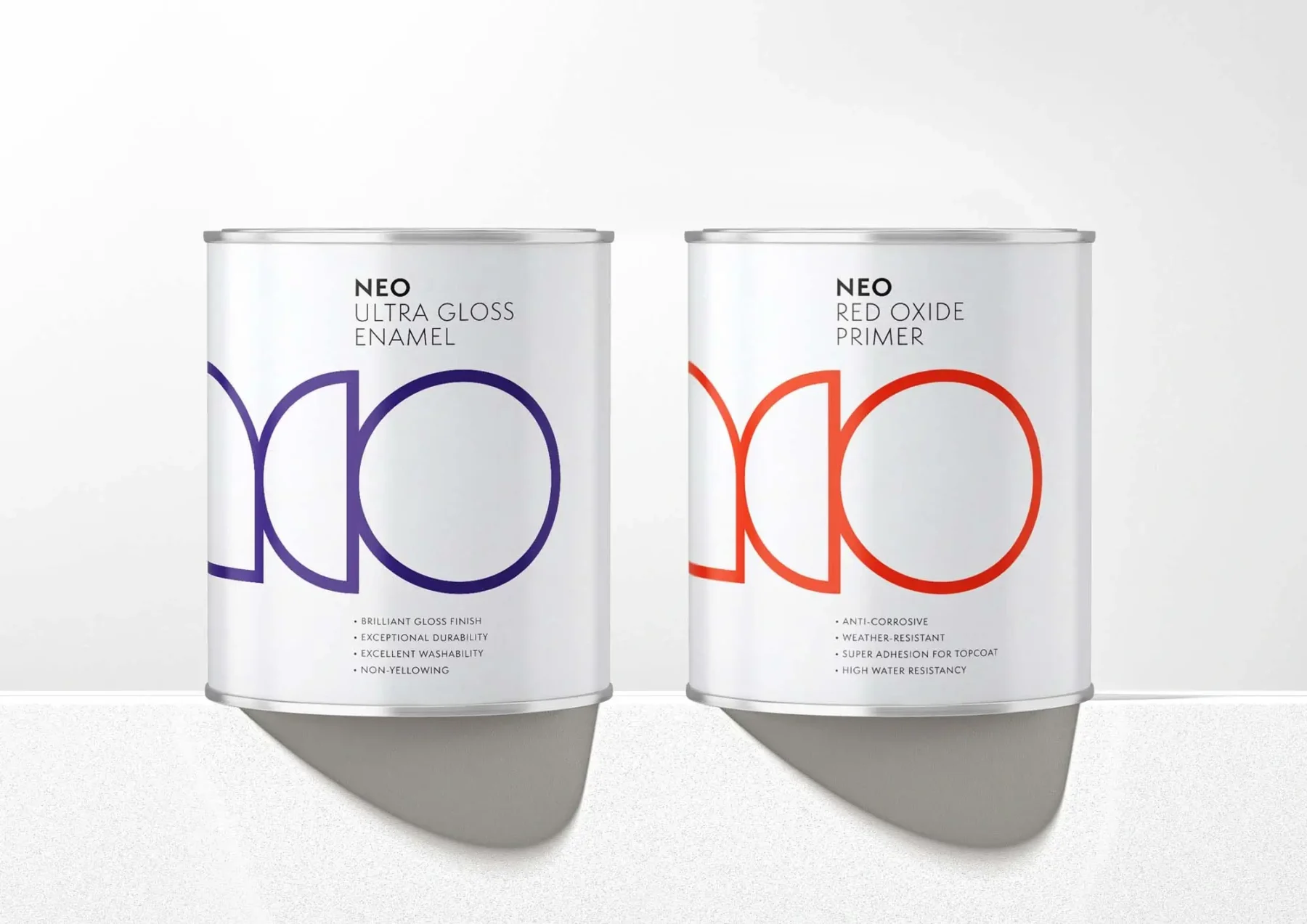 Two cans of Neo paint